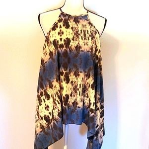 Vision USA flowy watercolor tunic tank